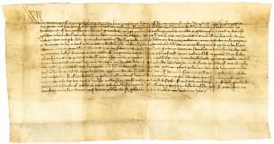 Foto einer Urkunde aus dem 15. Jahrhundert