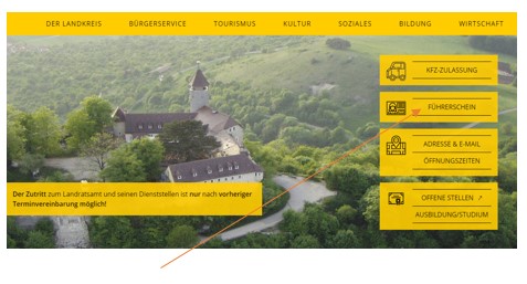 Screenshot der Startseite zu 4 Feldern auf der rechten Seite Screenshot der Startseite zu 4 Feldern auf der rechten Seite