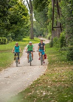 Foto mit drei Radfahrern