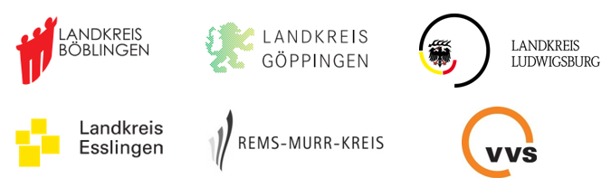 Logos der Verbundlandkreise und des VVS