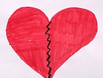 Kinderzeichnung "Geteiltes Herz"
