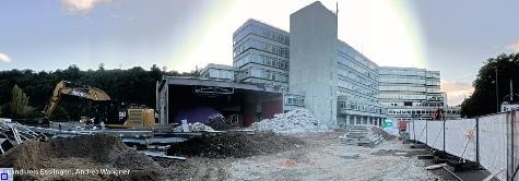 Foto vom Abriss des Altbaus des Landratsamtes Foto vom Abriss des Altbaus des Landratsamtes