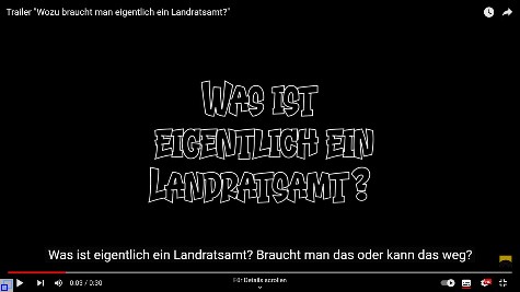 Teaser zum Landkreisfilm "Warum braucht man ein Landratsamt" Teaser zum Landkreisfilm "Warum braucht man ein Landratsamt"