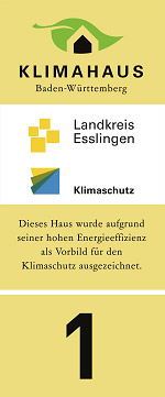 Logo für die Auszeichnung zum Klimahaus Logo für die Auszeichnung zum Klimahaus